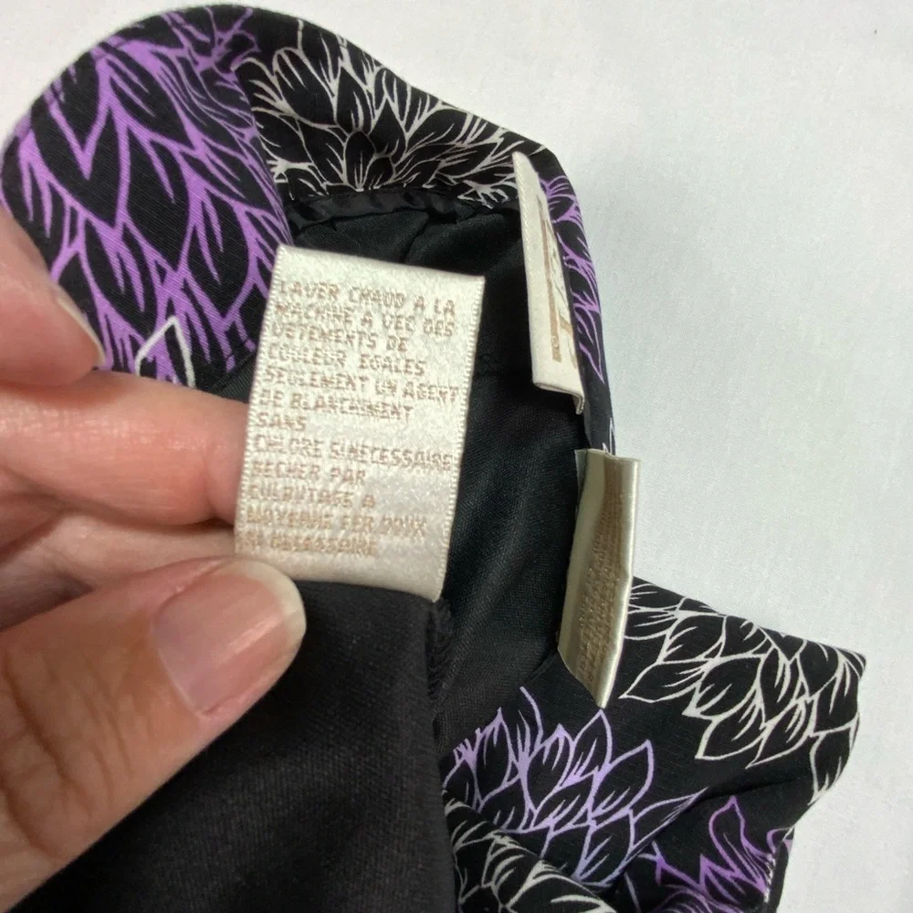 EP Pro Black and Purple Floral A-Line Skort Size 14 Golf Tennis Pickleball - Picture 9 of 10